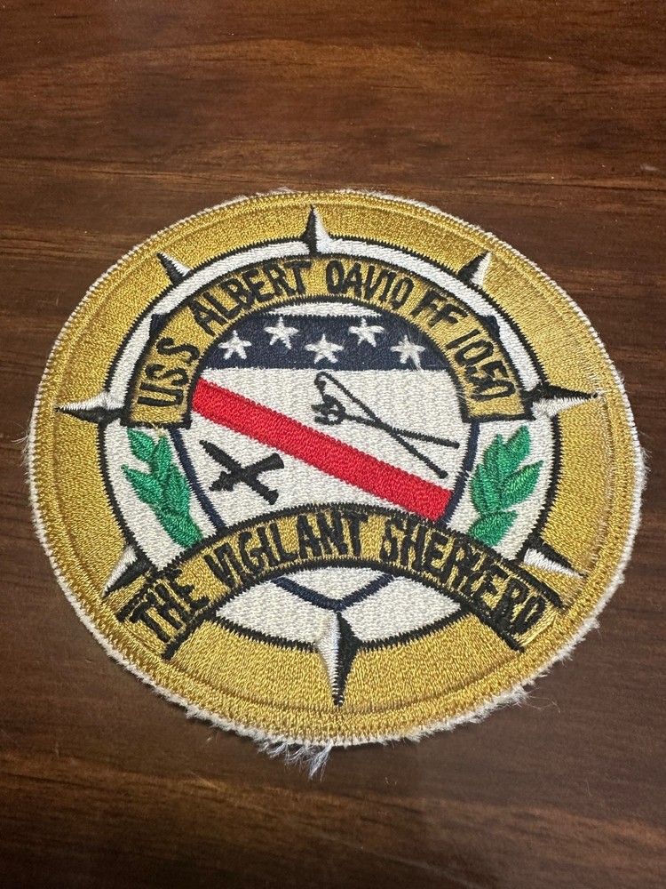 Vintage US Navy USS Albert David FF-1050 Ship Patch