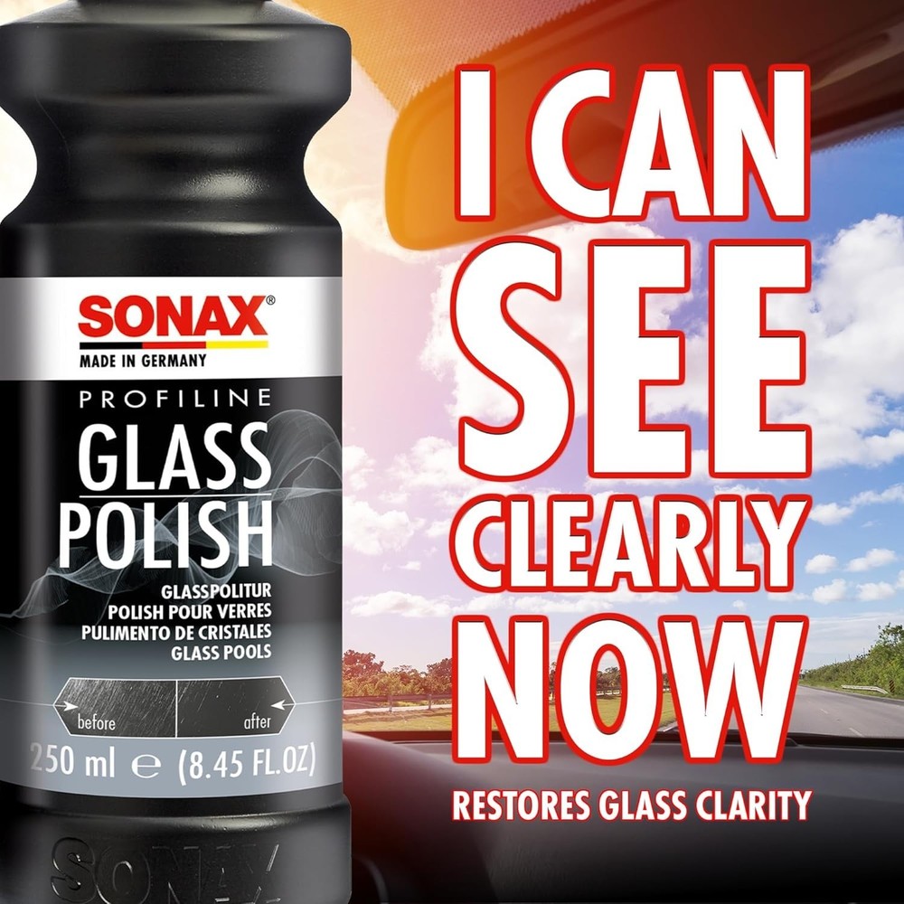 GlassPolish 250ml - Scratch and Etch Remover for Car Windows