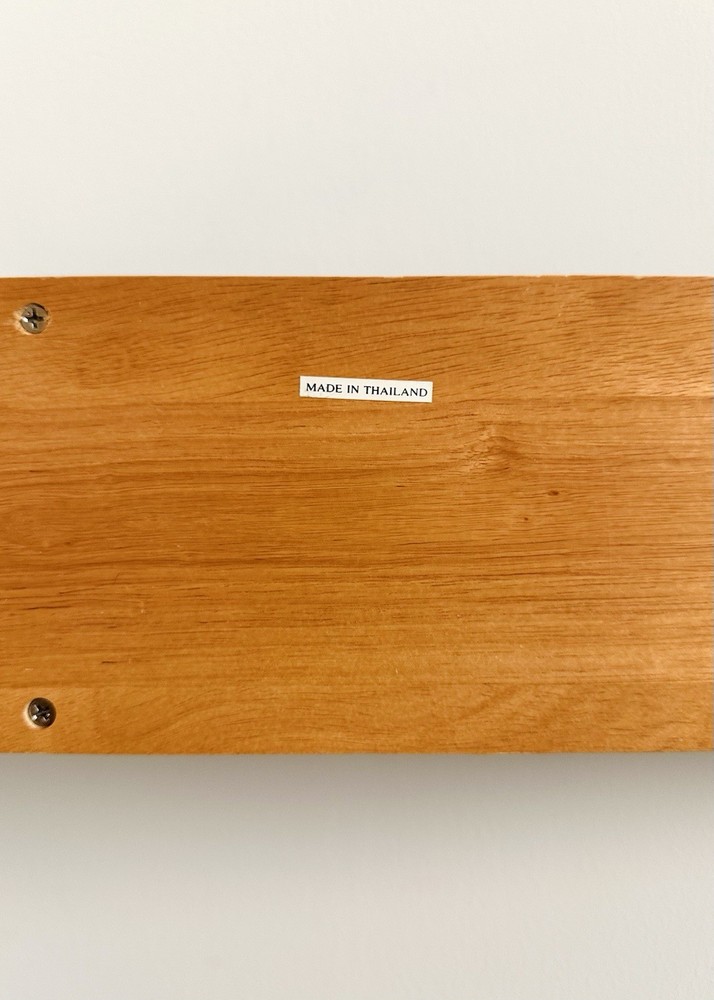 Solid Wood Moveable Minimalistic Wall Coat Hangers Rack