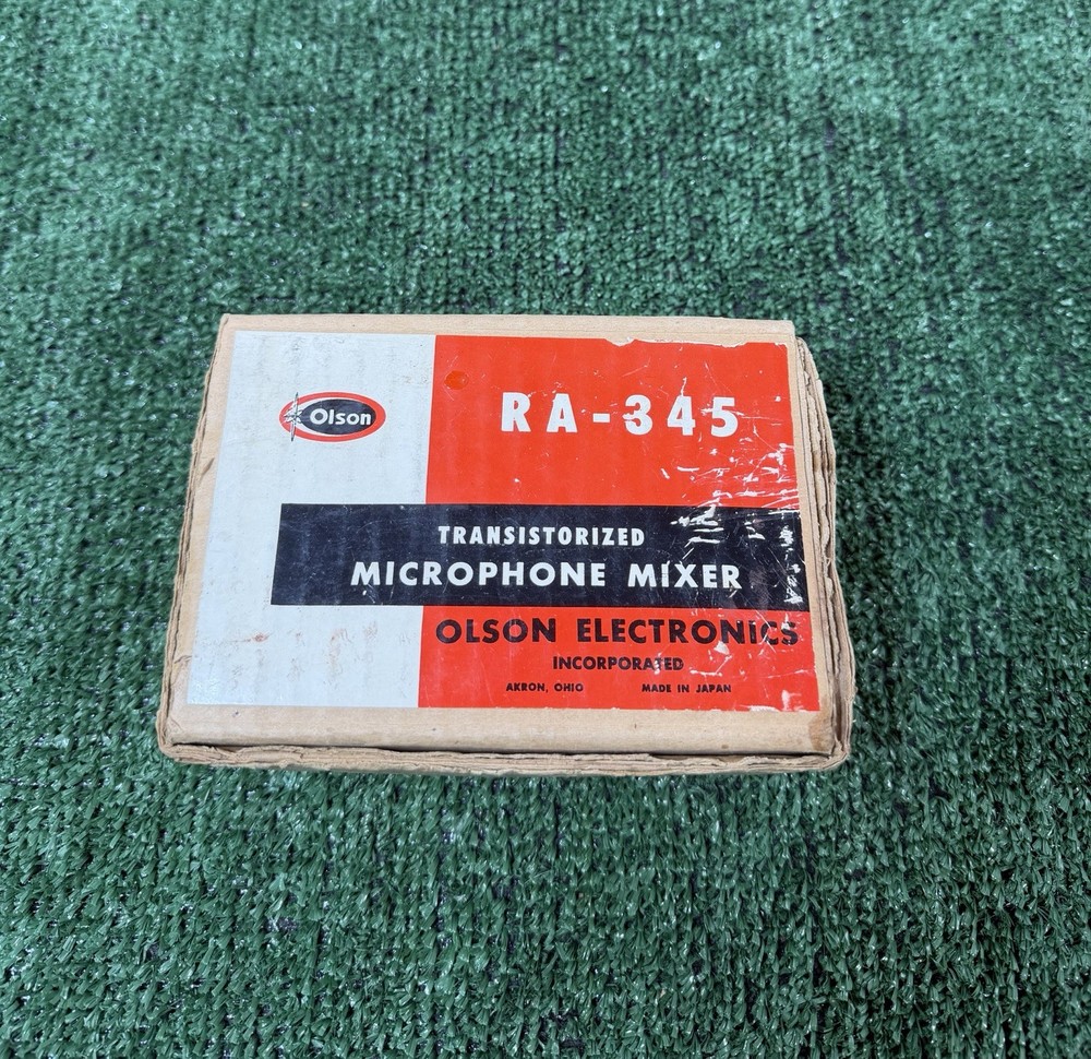Olson RA-345 Portable Solid State 4 Channel Microphone Mixer - Tested, Works
