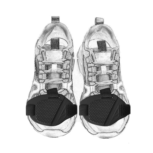 Black Motorcycle Shift Guard, Rubber Boot Protector Pads, Adjustable Shoe 4PCS