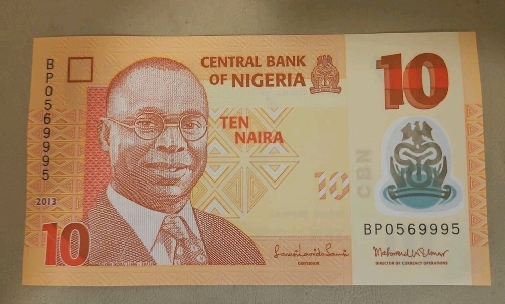 2013 Nigeria 10 Naira Note