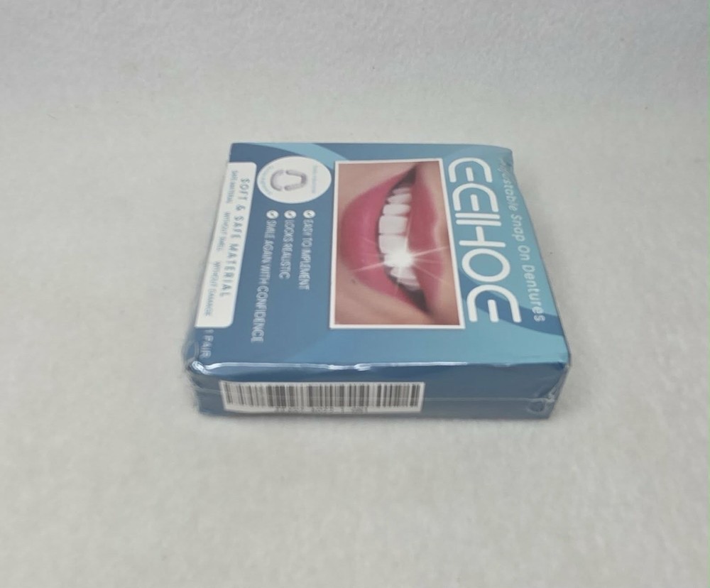 Temporary Teeth Perfect Cover Adjustable Snap On False Teeth Dentures Set New