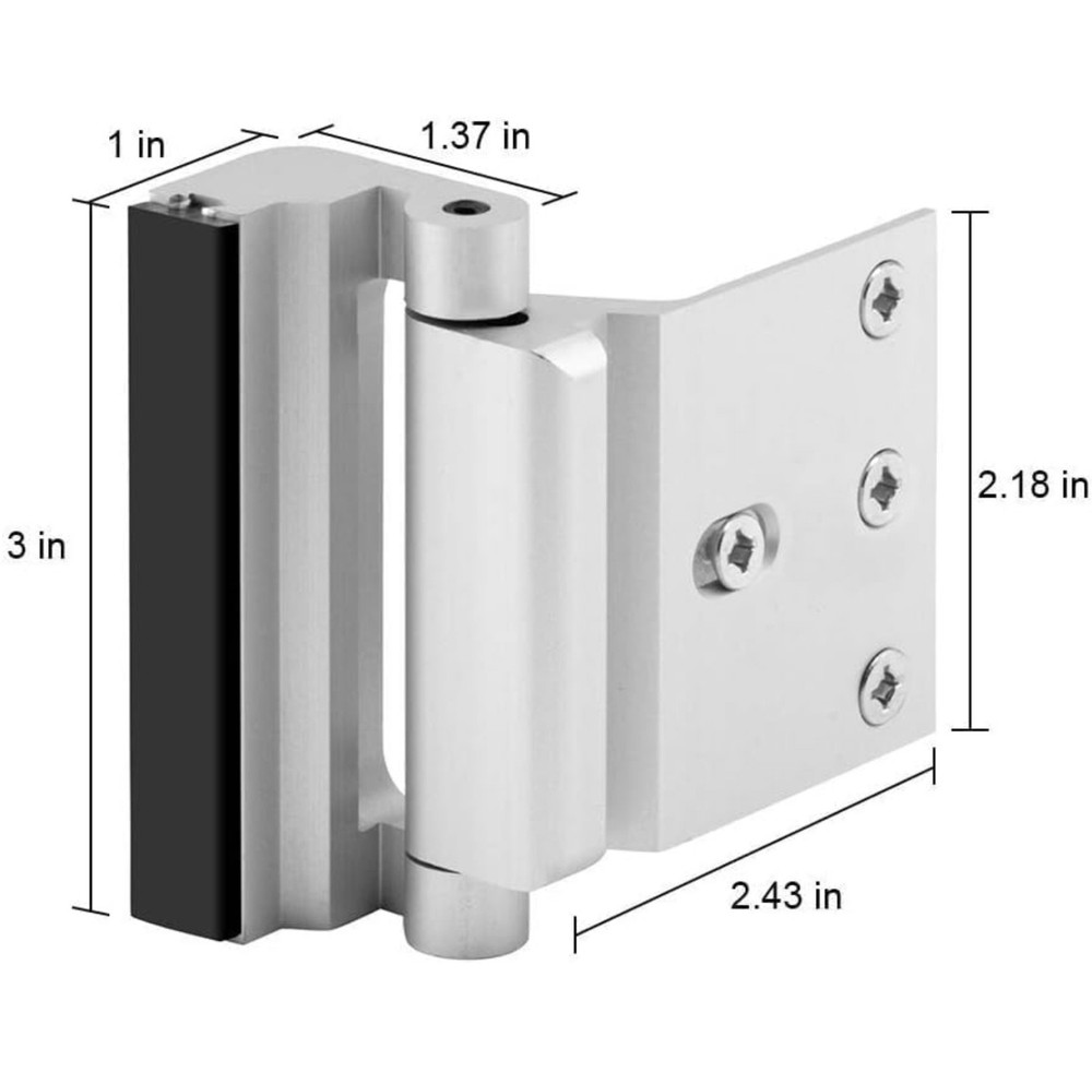 EverPlus Home Security Door Lock with 8 Screws, Childproof Silver