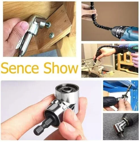 Detachable 90 Degree Screwdriver Right Angle Drill Attachment DIY Socket Adapter