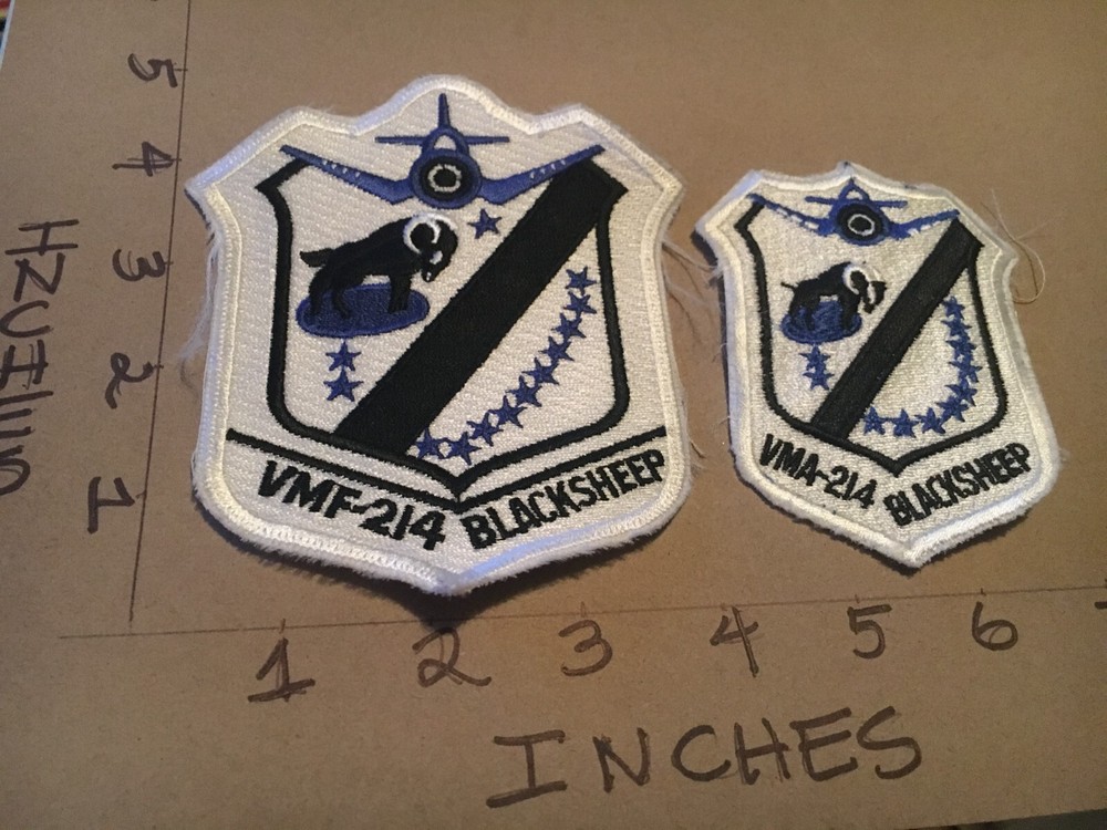 USMC Marine VMF-214 Fighter Squadron patch pair 5/1/25