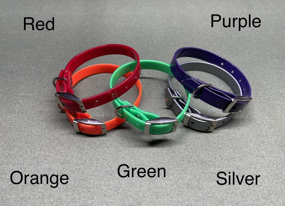 BIOTHANE COLLAR BUNDLE 5 PUPPY PACK WHELPING LITTER IDENTIFICATION 8” - 13” NECK