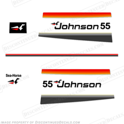 Fits Johnson 1977 55hp Decals