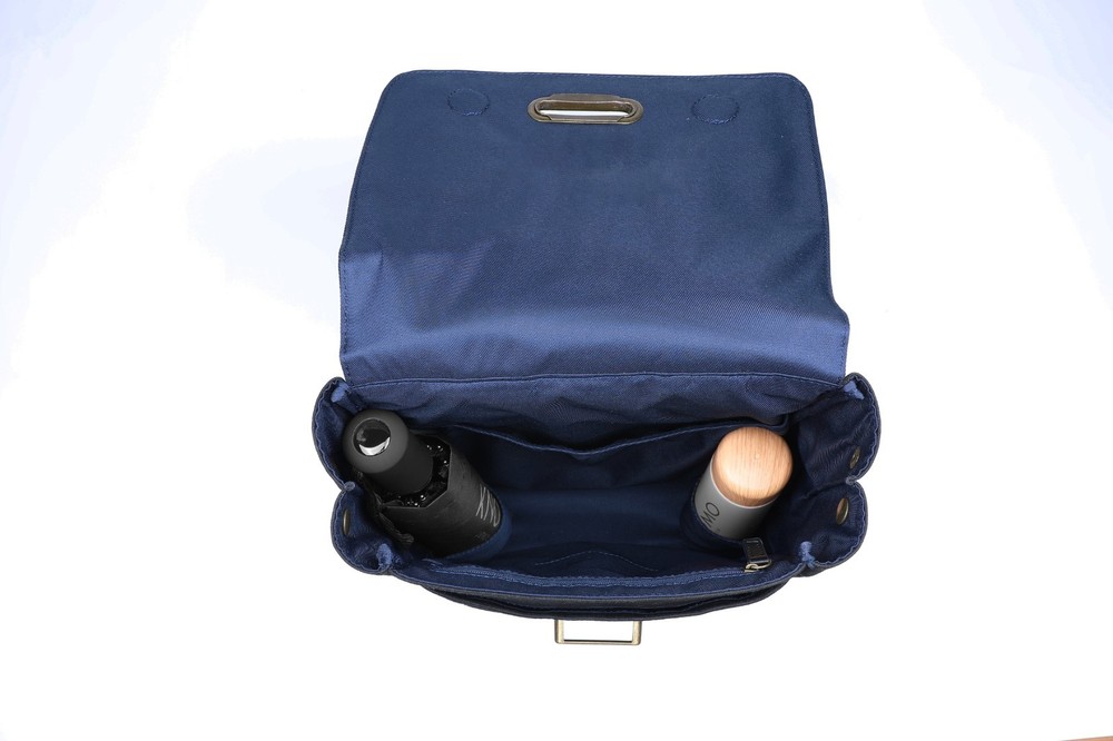 Masscobe Small Laptop Backpack with leather tirm, Black