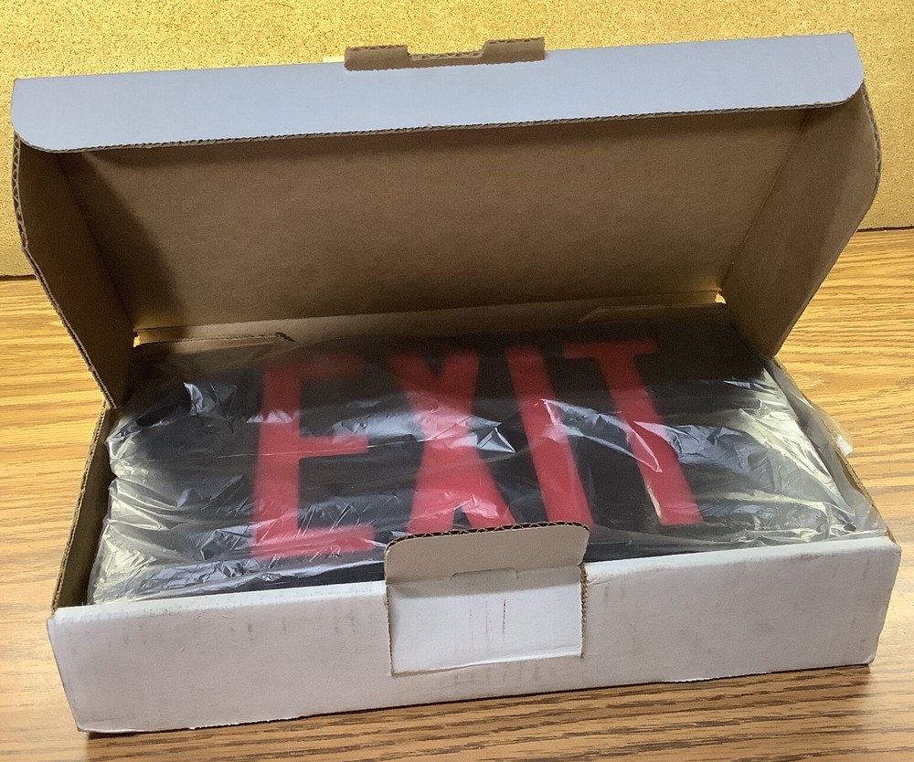 Exitronix Thermoplastic LED Exit Sign VEX-U-BP-WB-BL