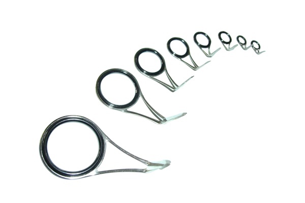 Solid Titanium Oxide Ring Locked Frame Spinning Rod Guides Set