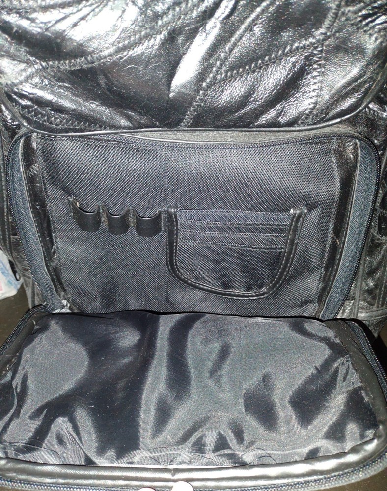 Travel Roller Backpack BLACK Multi-Pocket EXTENDABLE HANDLE 19.5" x 17" x 7"