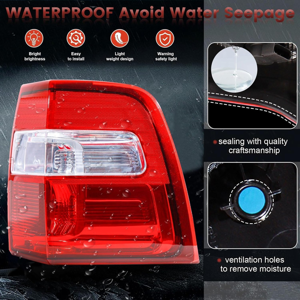 Tail Lights Assembly Compatible with 2007-2017 Ford Expedition,Left Driver Side