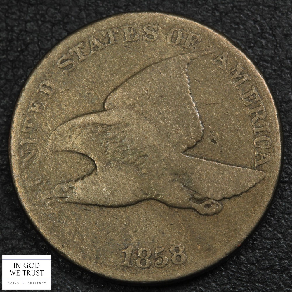 1858 Large Letters Flying Eagle Cent 1C