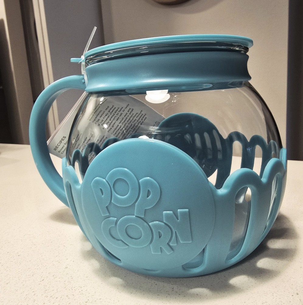 Ecolution Micro-Pop 1.5 qt Blue Microwave Popcorn Maker With Lid
