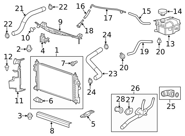 Genuine GM Radiator Upper Insulator 13306606
