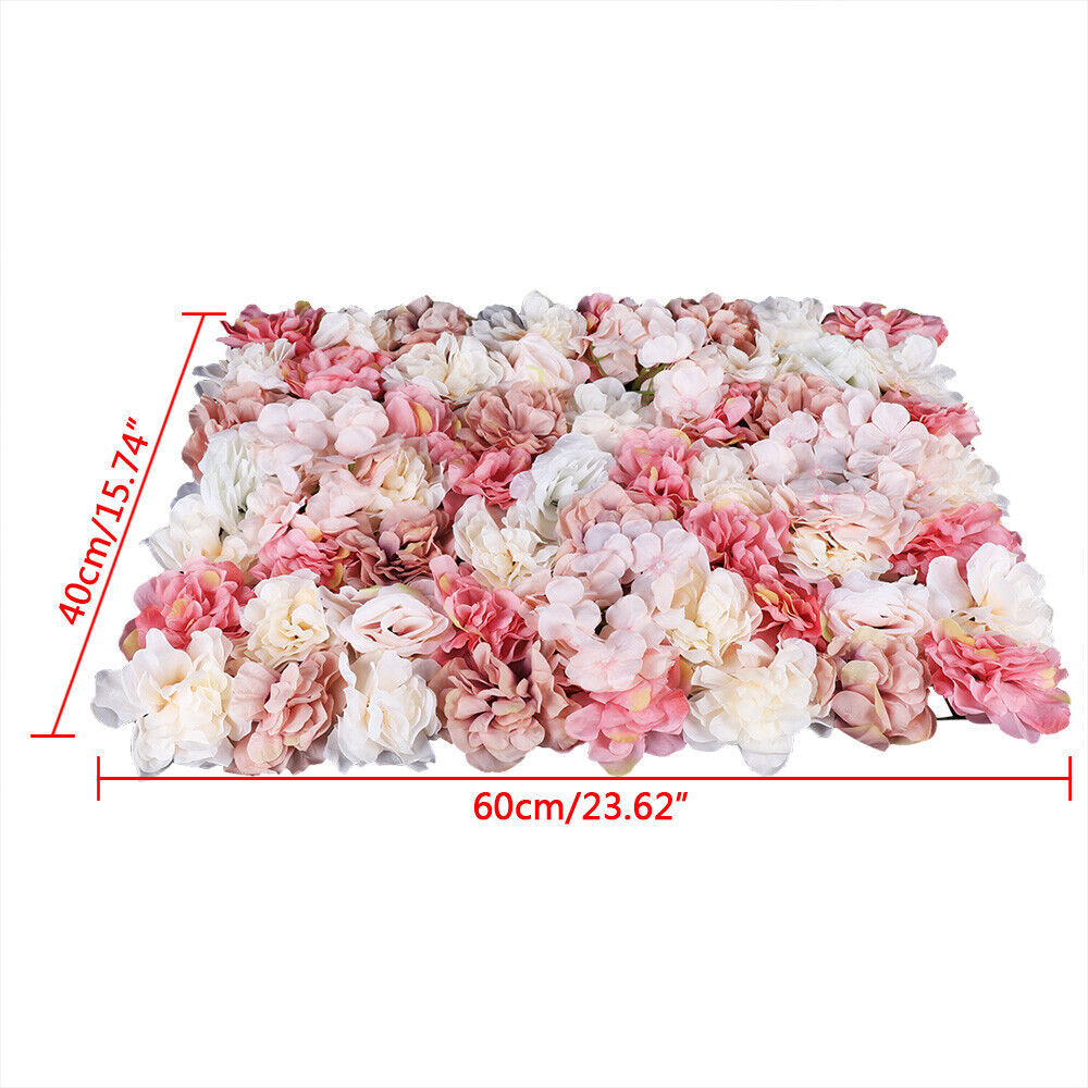 6 Pcs Artificial Velvet Hydrangea Flower Wall Panels for Events & Decor