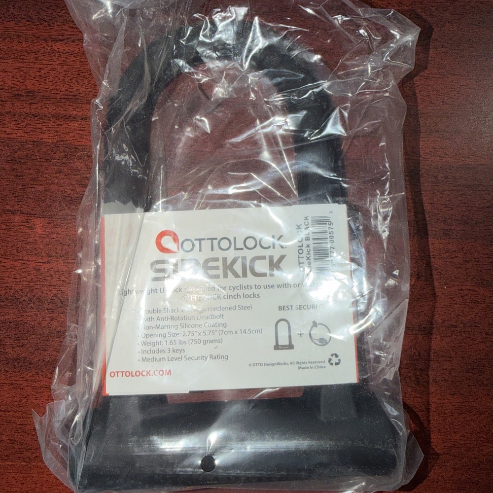 OTTOLOCK SIDEKICK Compact U-Lock - Black 2 Keys