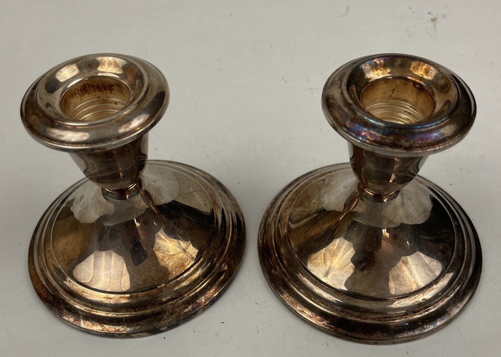 Gorham Silver Plated ~ Weighted Candle Holders YC3003