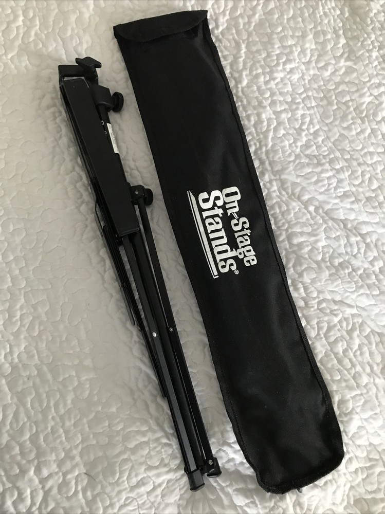 On-Stage Stand Folding Sheet Music Bag Black Compact Adjustable Portable Strap