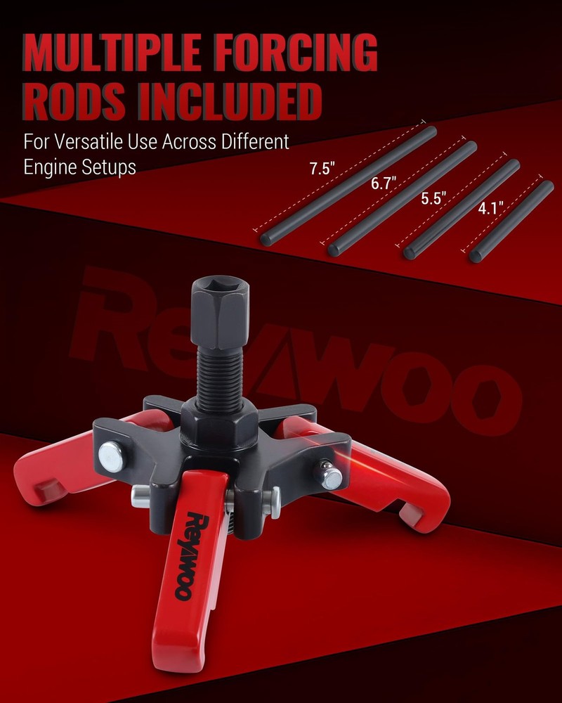 Reywoo Harmonic Balancer Puller Kit, Adjustable 3-Jaw for Core Sizes