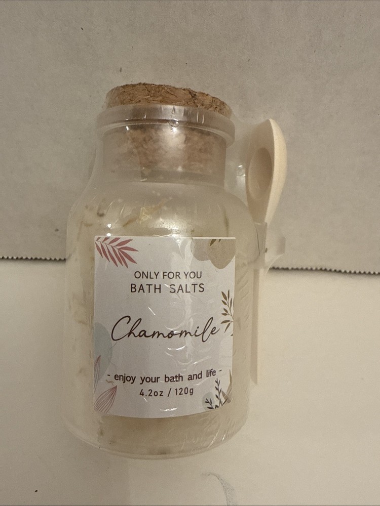 Chamomile Bath Salt 4.2 Oz with Spoon