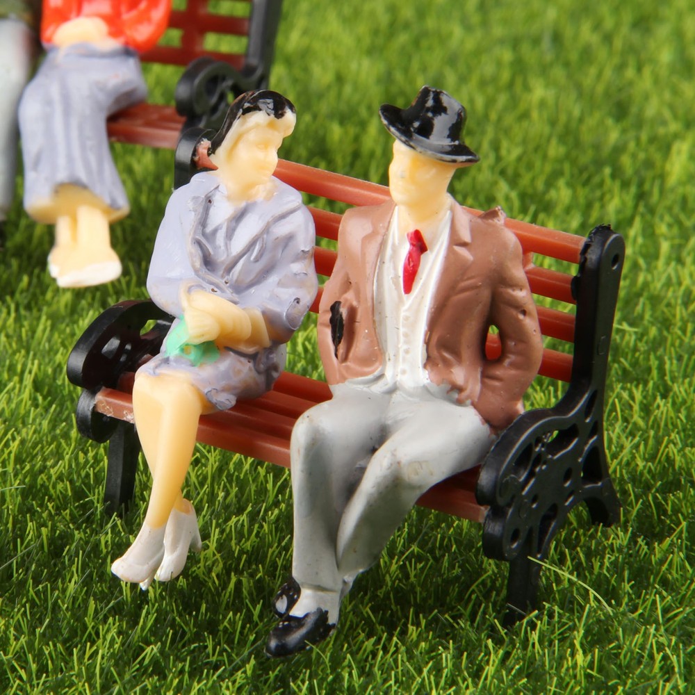 100pcs Sitting Model People Figure Train Layout Scenery 1:100 Scale Painted