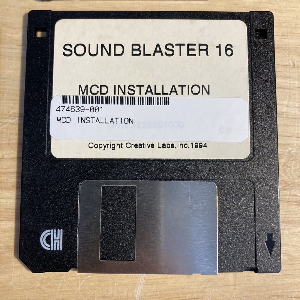 Sound Blaster 16 MCD Software 4 Floppy Disks