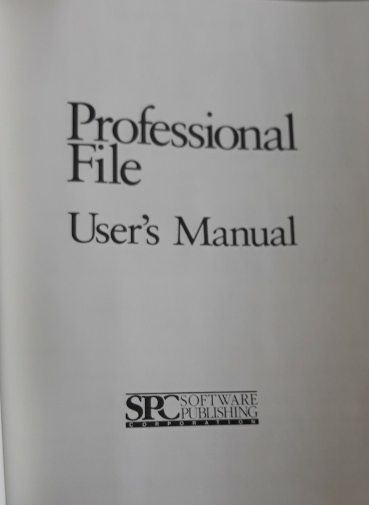 Professional File File Management Software SPC Software Publishing READ DESCRIPT