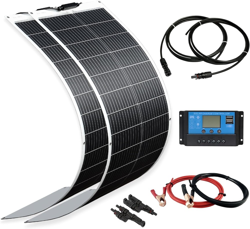 200W Flexible Solar Panel 12V 2x100W Kit
