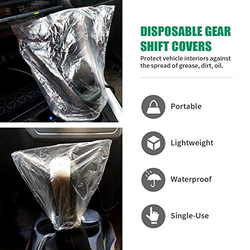 500PCS Disposable Gear Shift Cover Plastic Transparent Car Gear Shift