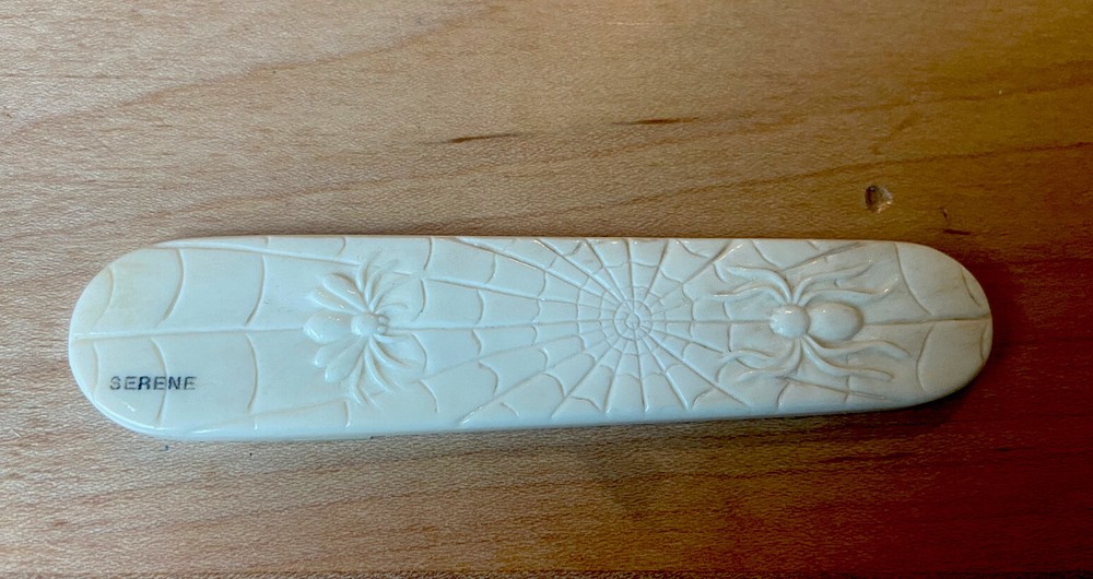 Shinbone Knife Scale 90mm Custom Spiderweb Handmade New
