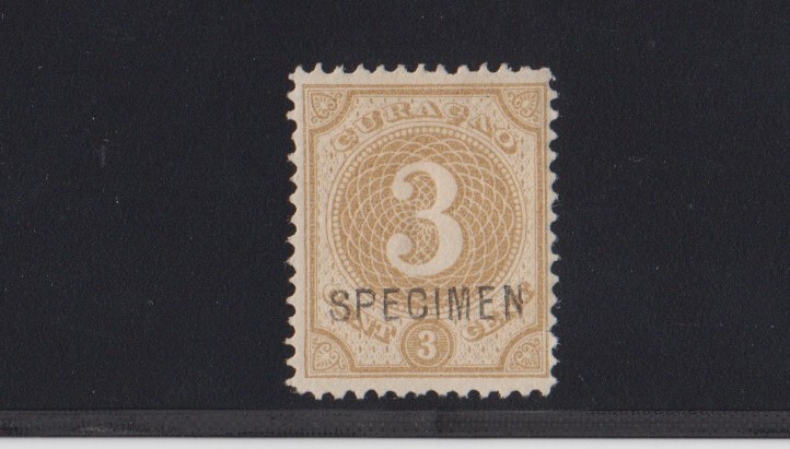 Curacao Issue 1889-1891 3 Cent Cijfer Specimen
