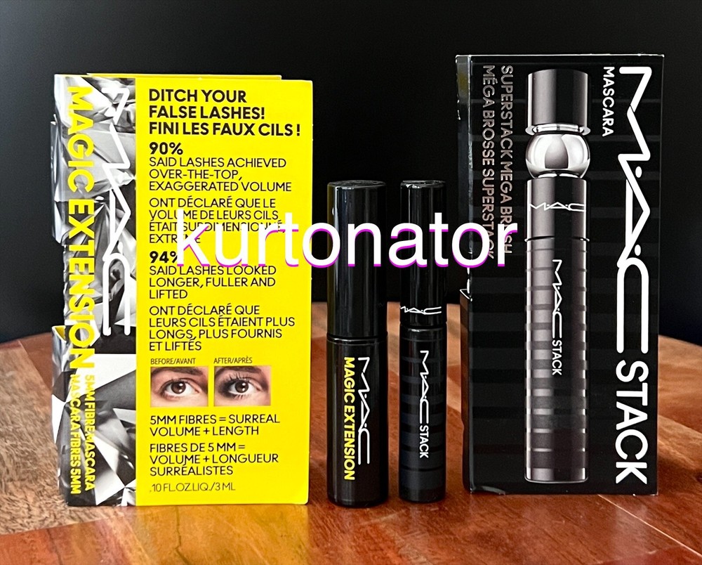 MAC Magic Extension & Stack Mini Mascara 2pc Set NEW Travel Size