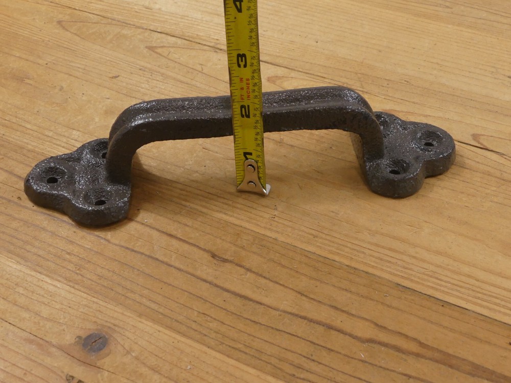 6 Large Cast Iron Door Pull Handles Gate Shed Barn Drawer Rustic Hardware