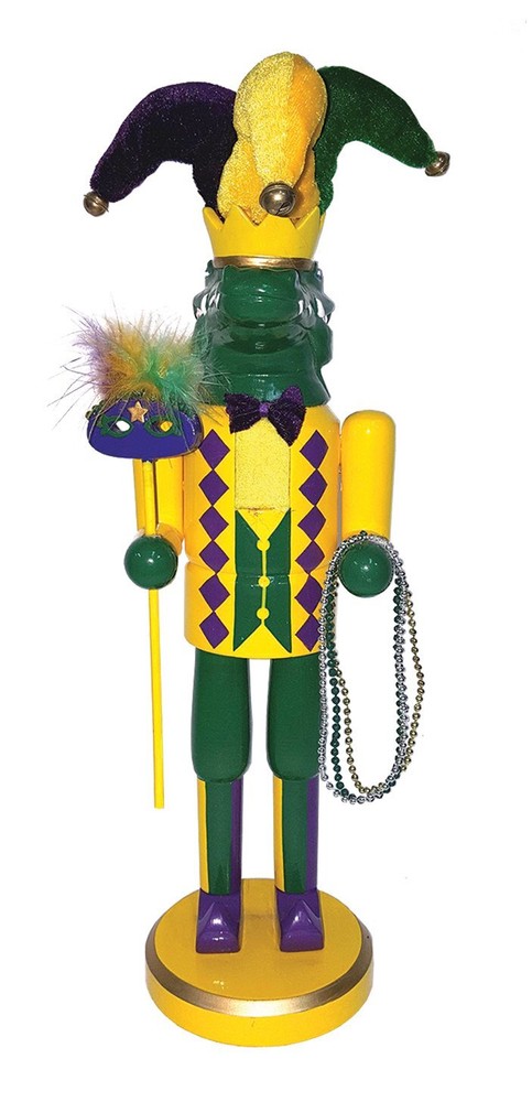 Santa's Workshop 70701 Mardi Gras Gator Nutcracker 14" Multi
