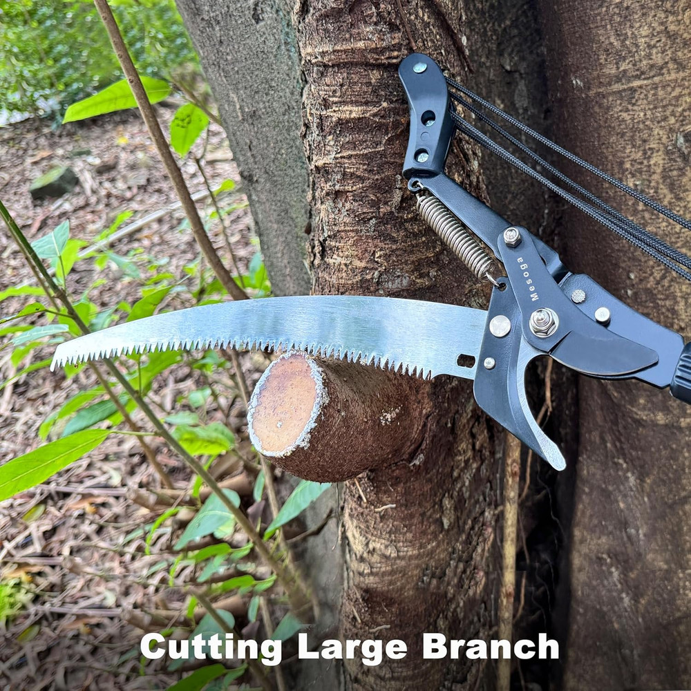 Extendable Tree Trimmer Pole Saw 4.9-13FT - Long Handle Pruning Shears