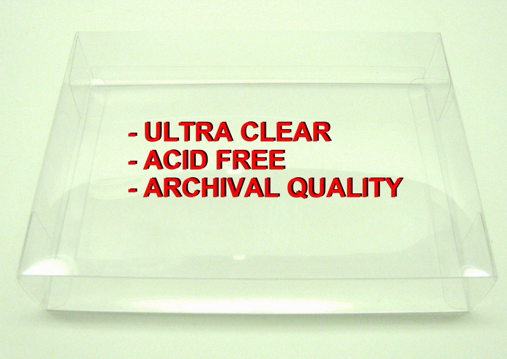 10x PLAYSTATION ONE PS1 TALLBOX GAME CLEAR PROTECTIVE BOX PROTECTOR SLEEVE CASE