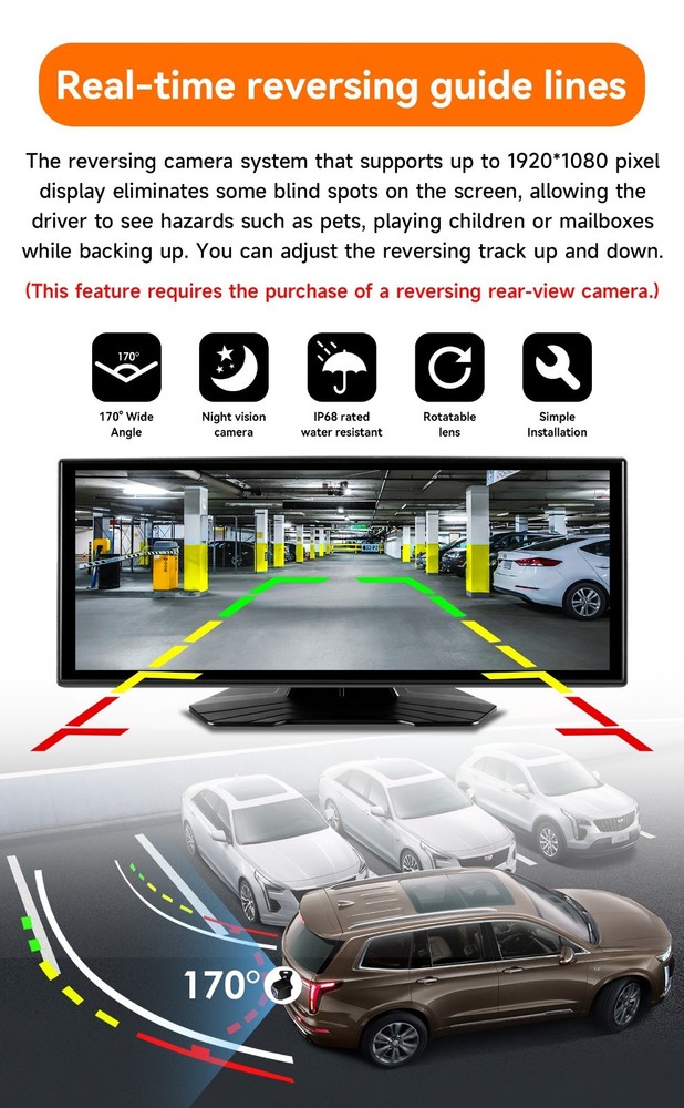 Upgrade 11.4" Android 14 CarPlay Screen 8Core 4G+64G CarPlay Android Auto GPS BT