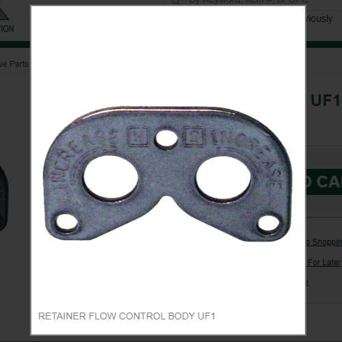 RETAINER FLOW CONTROL BODY UF1 # 1929