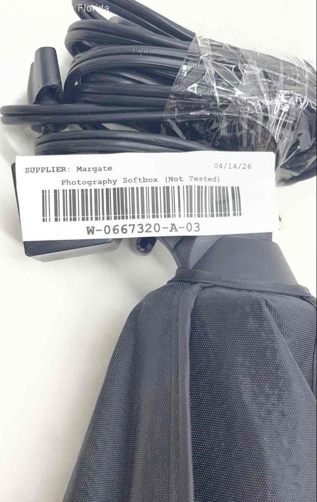 Black Silver Portable Studio Lighting Photography Softbox Not Tested