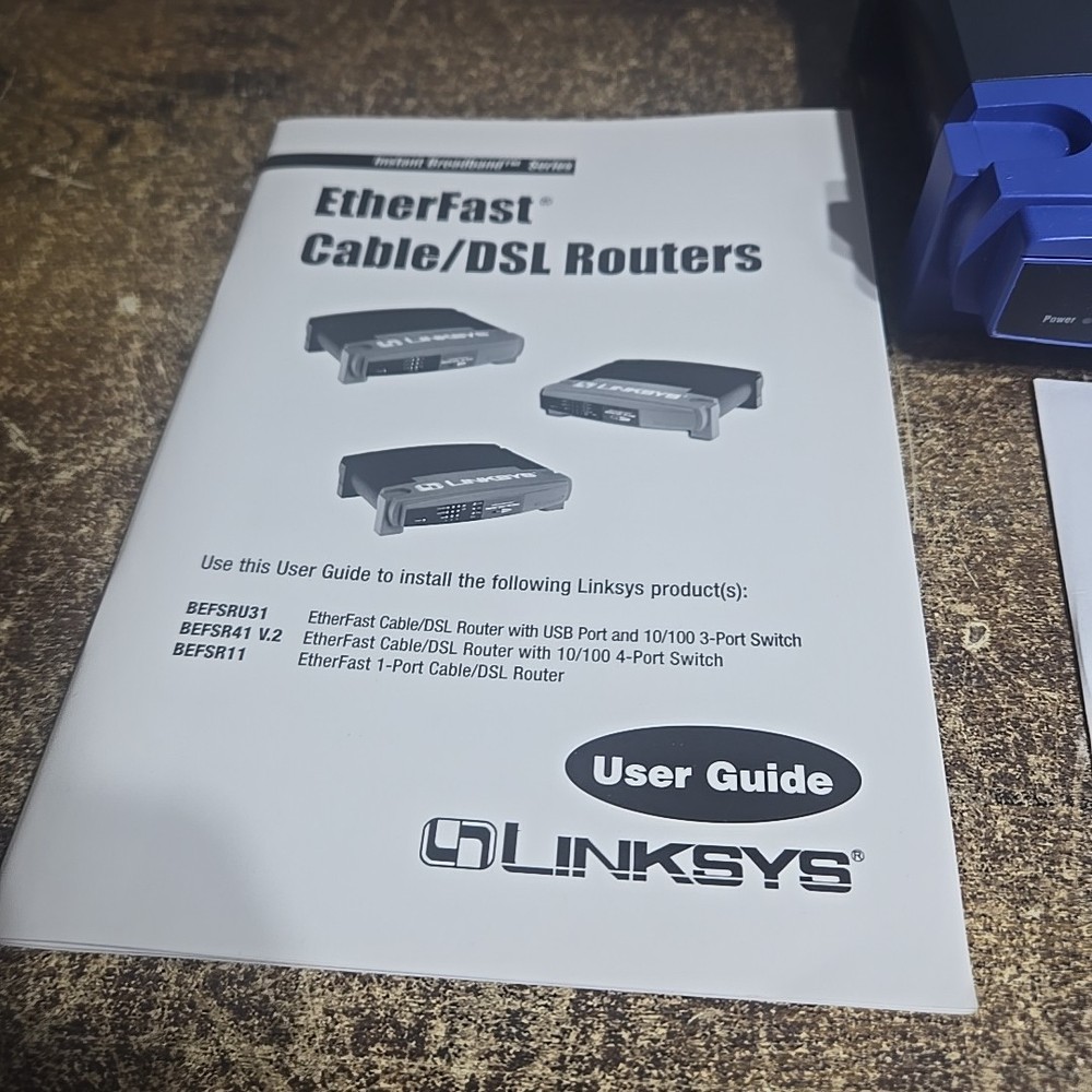 Cisco Linksys EtherFast Cable/DSL Router With 4-Port Switch Model BEFSR41