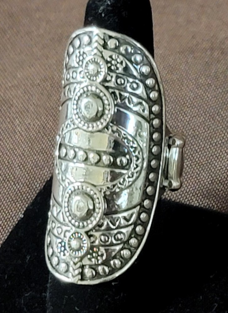 Tiki Trail Silver Paparazzi Ring