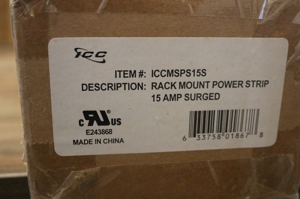 Rack Mount Power Strip 15 AMP Surged