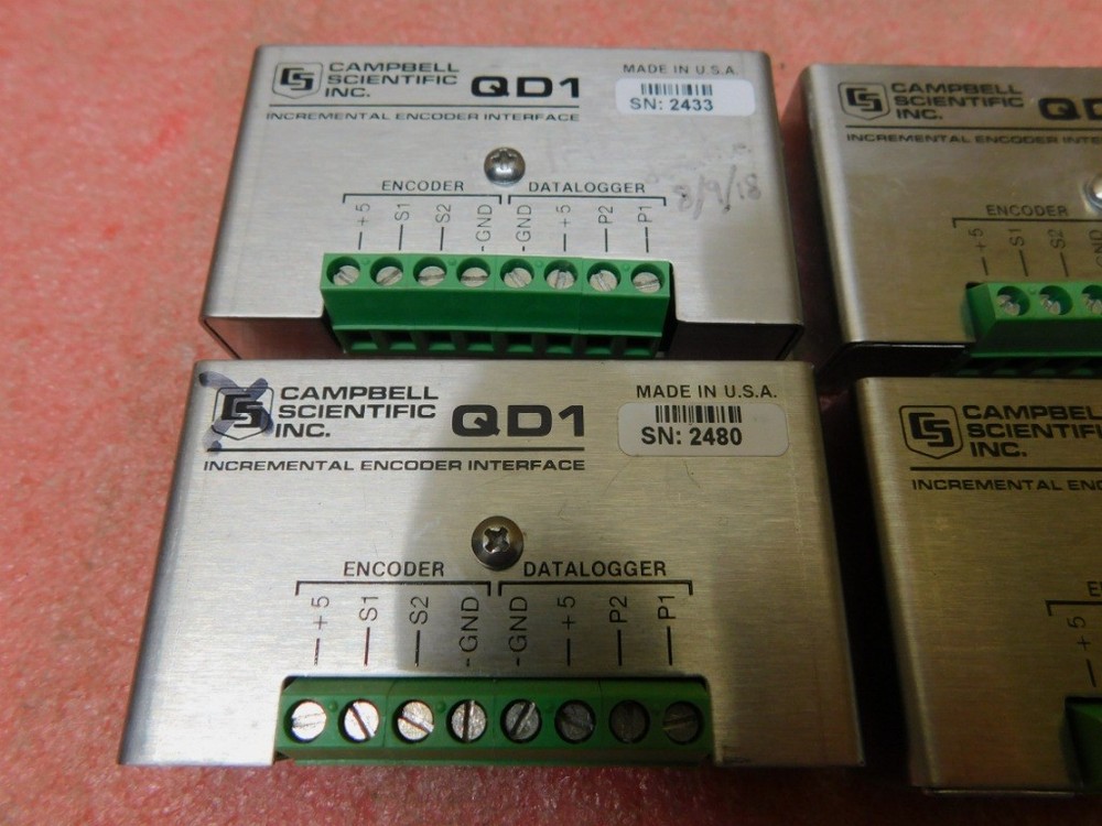 (4) CAMPBELL SCIENTIFIC QD1 Incremental Shaft Encoder Interface - Parts / Repair