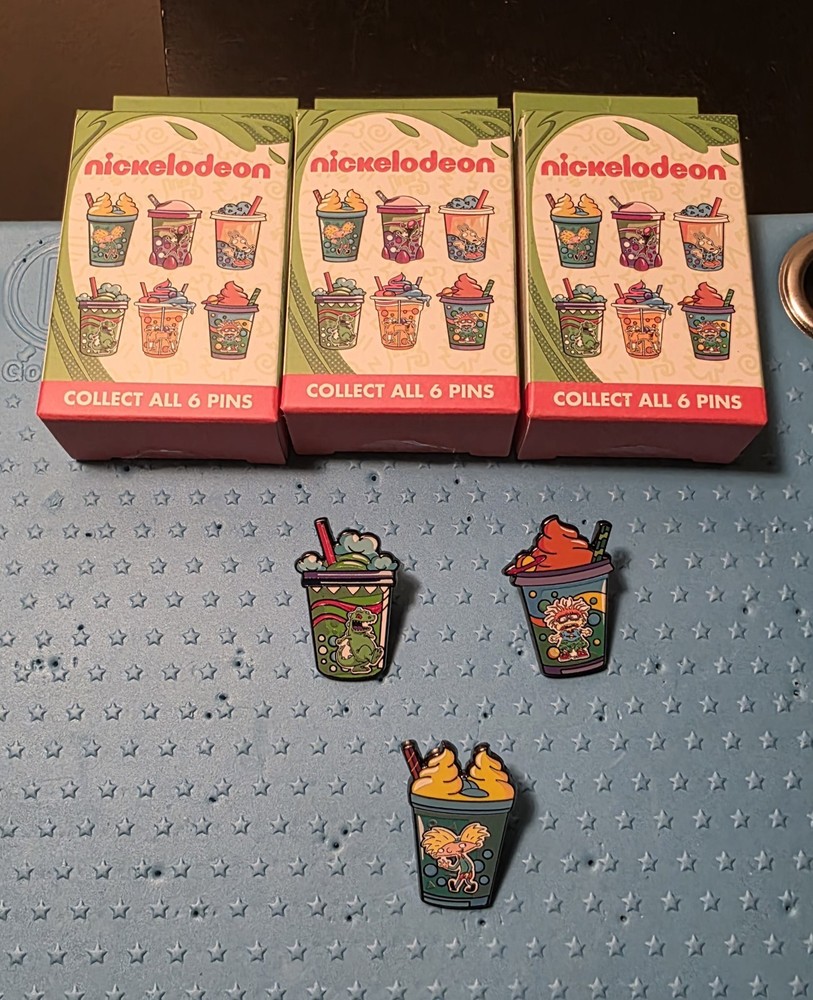 Nickelodeon Hey Arnold & Rugrats Boba 3 Pin Set