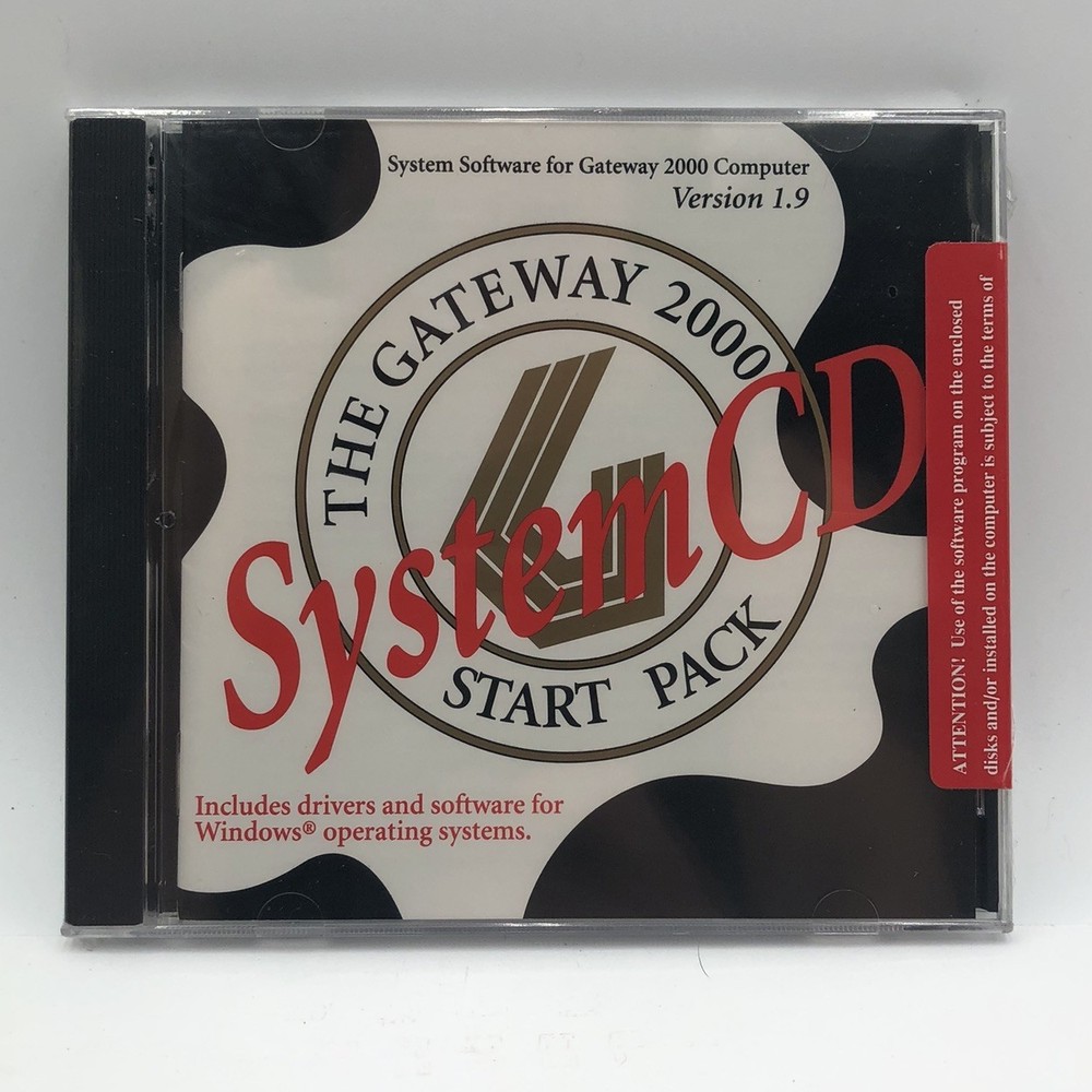 Gateway Starter Version 1.5 System CD 2000 PC Software Drivers Windows Operating
