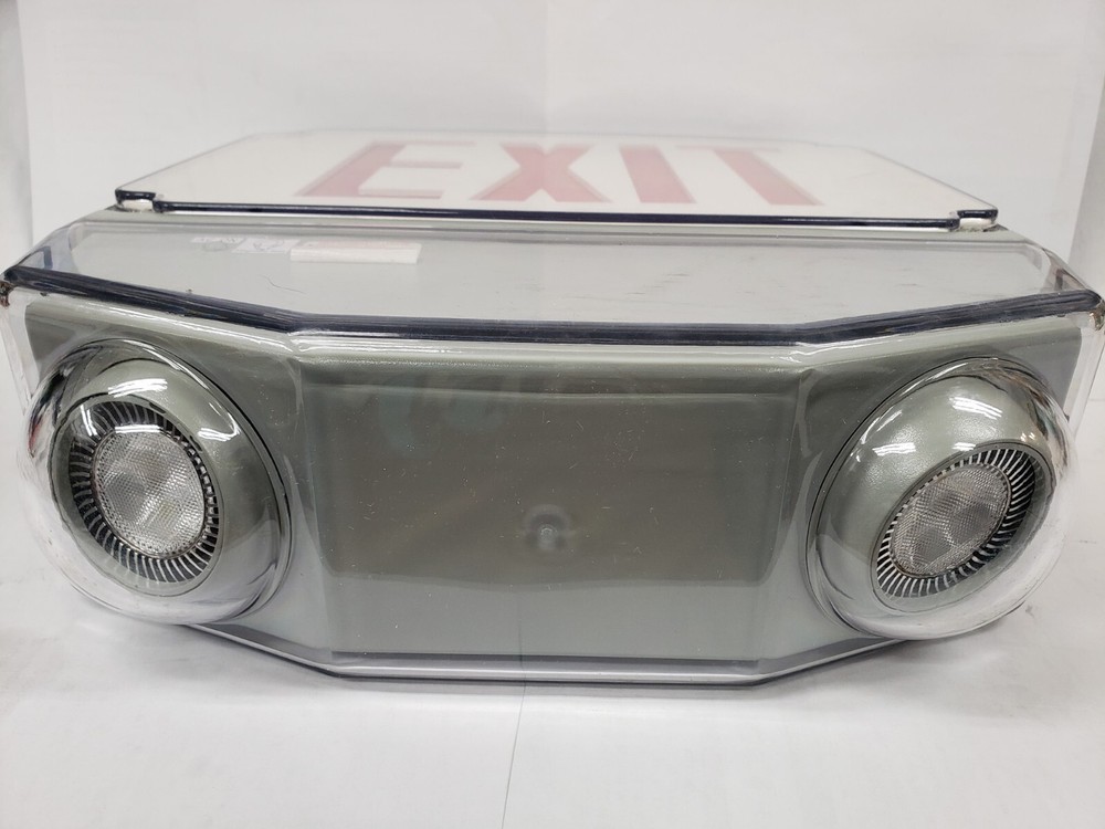 Unbranded Wet Location Combo LED Exit/Emergency Light, Double Face