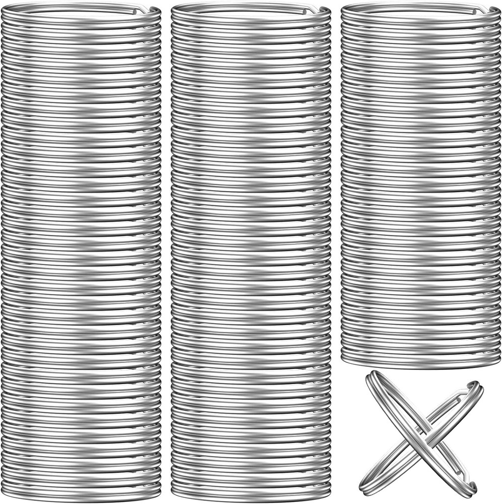 100PCS Key Rings Bulk, Split Rings, Keychain and Crafts 1 silver