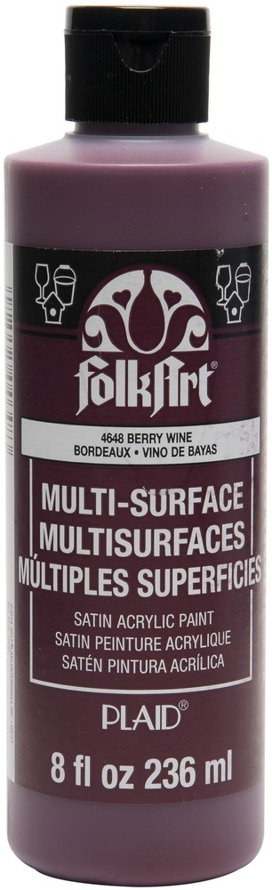 FolkArt Multi-Surface Acrylic Paint 8oz-Berry Wine